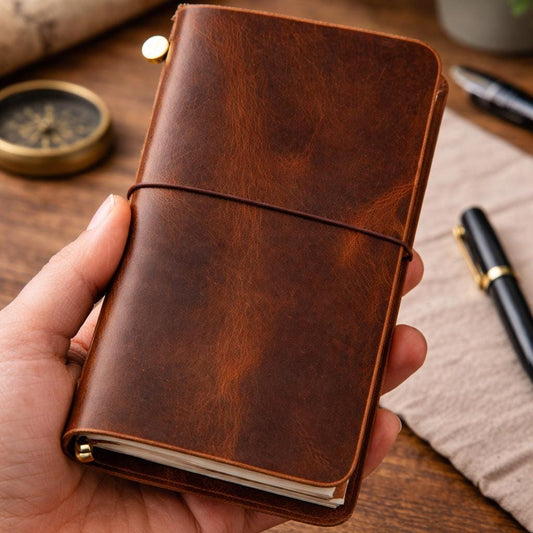 Leather Travelers Notebook Handmade Full Grain Journal Cover with Inserts, Vintage Refillable Planner, Personalized Gift Etsy
