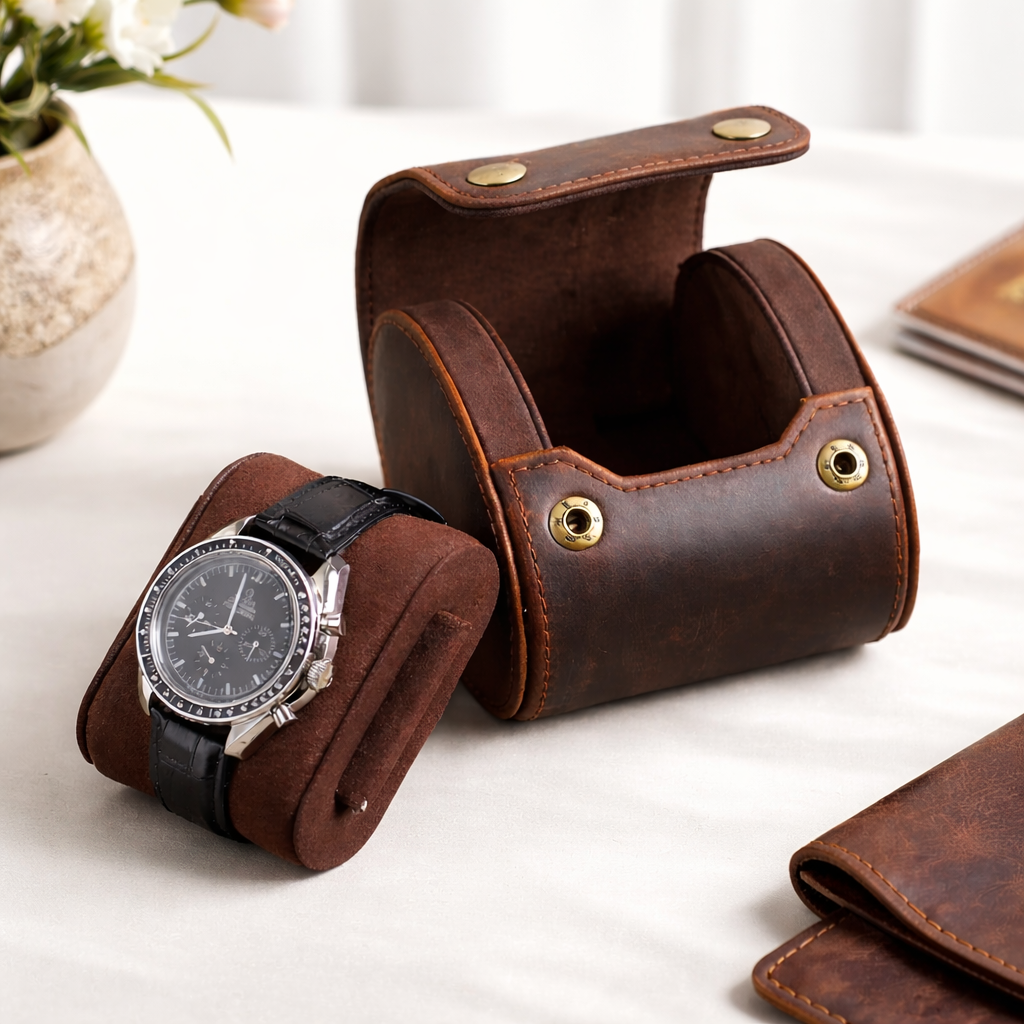 Leather Watch Case – Vintage Full-Grain Tigre X Studio