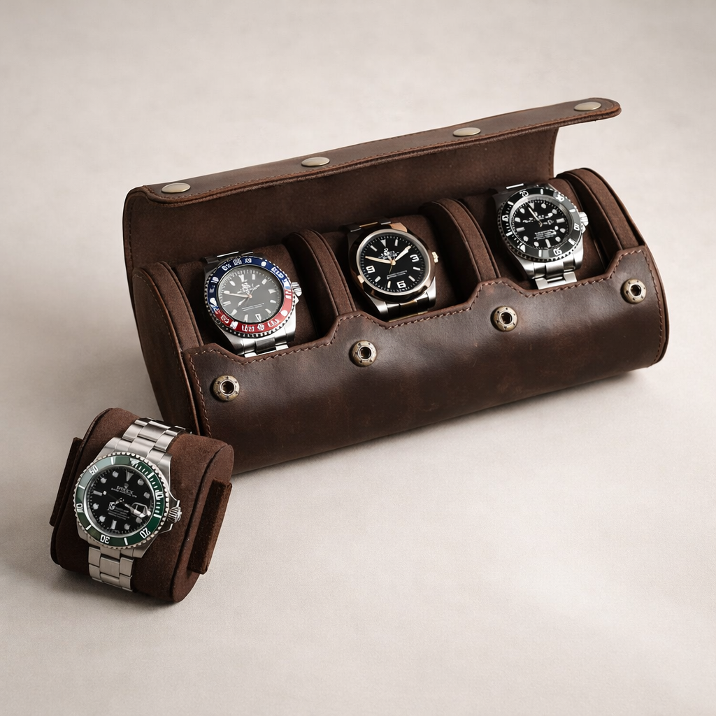 Leather Watch Case – Vintage Full-Grain Tigre X Studio