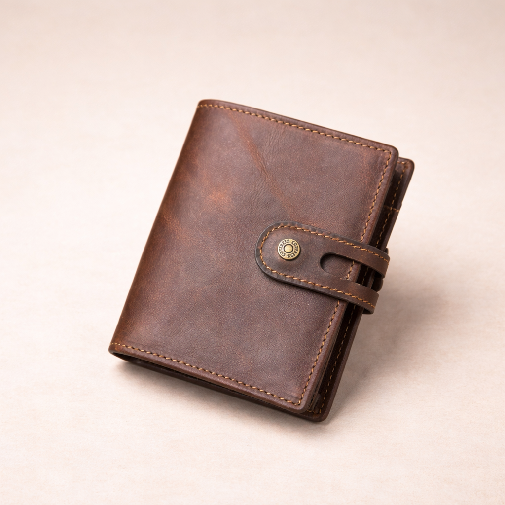 Leather RFID Wallet with AirTag Holder – Italian Oil Leather Tigre X Studio