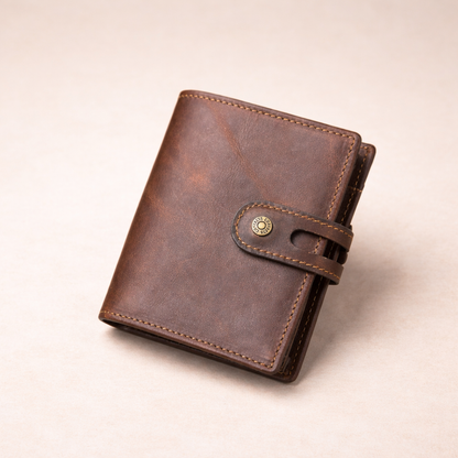Leather RFID Wallet with AirTag Holder – Italian Oil Leather Tigre X Studio