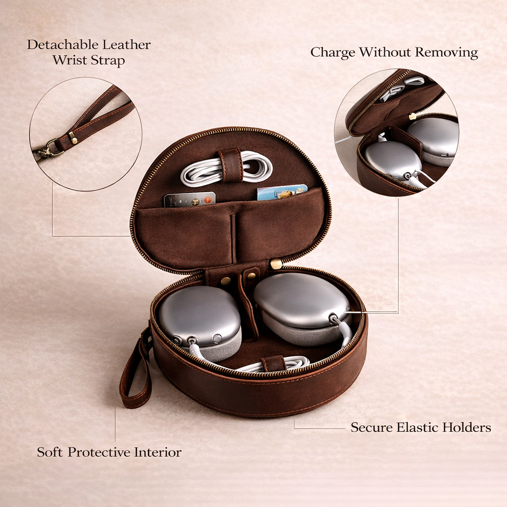 Airpods Max/Sony Headphone Case - Handcrafted Tigre X Studio