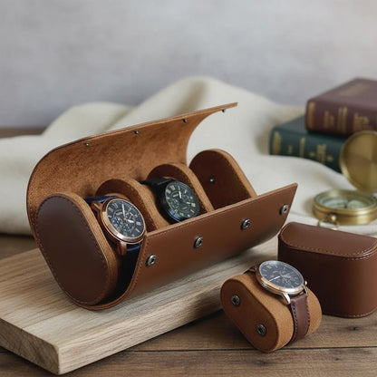 Personalized Leather Watch Case  Hand-Stitched Travel Watch Box Etsy