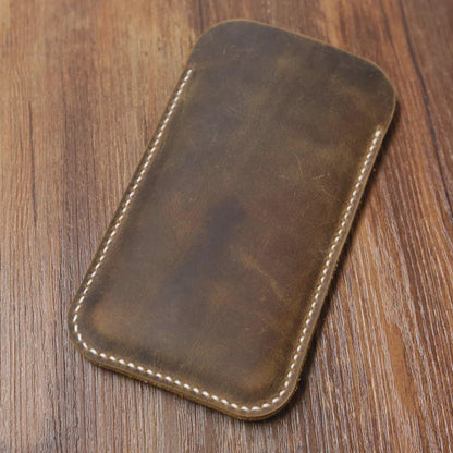 Leather Phone Sleeve  Handmade - Personalized - Tigre X Studio