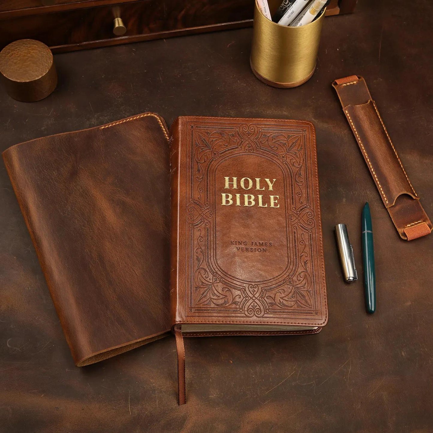 Personalized Leather Bible Cover Etsy