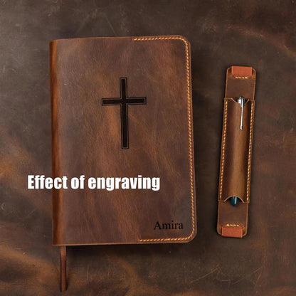 Personalized Leather Bible Cover Etsy