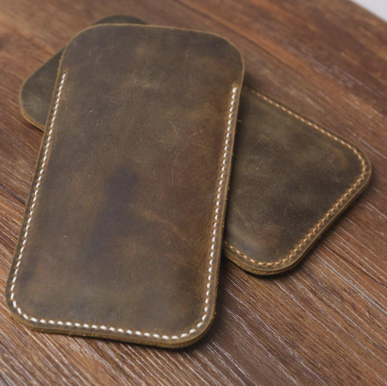 Leather Phone Sleeve  Handmade - Personalized - Tigre X Studio