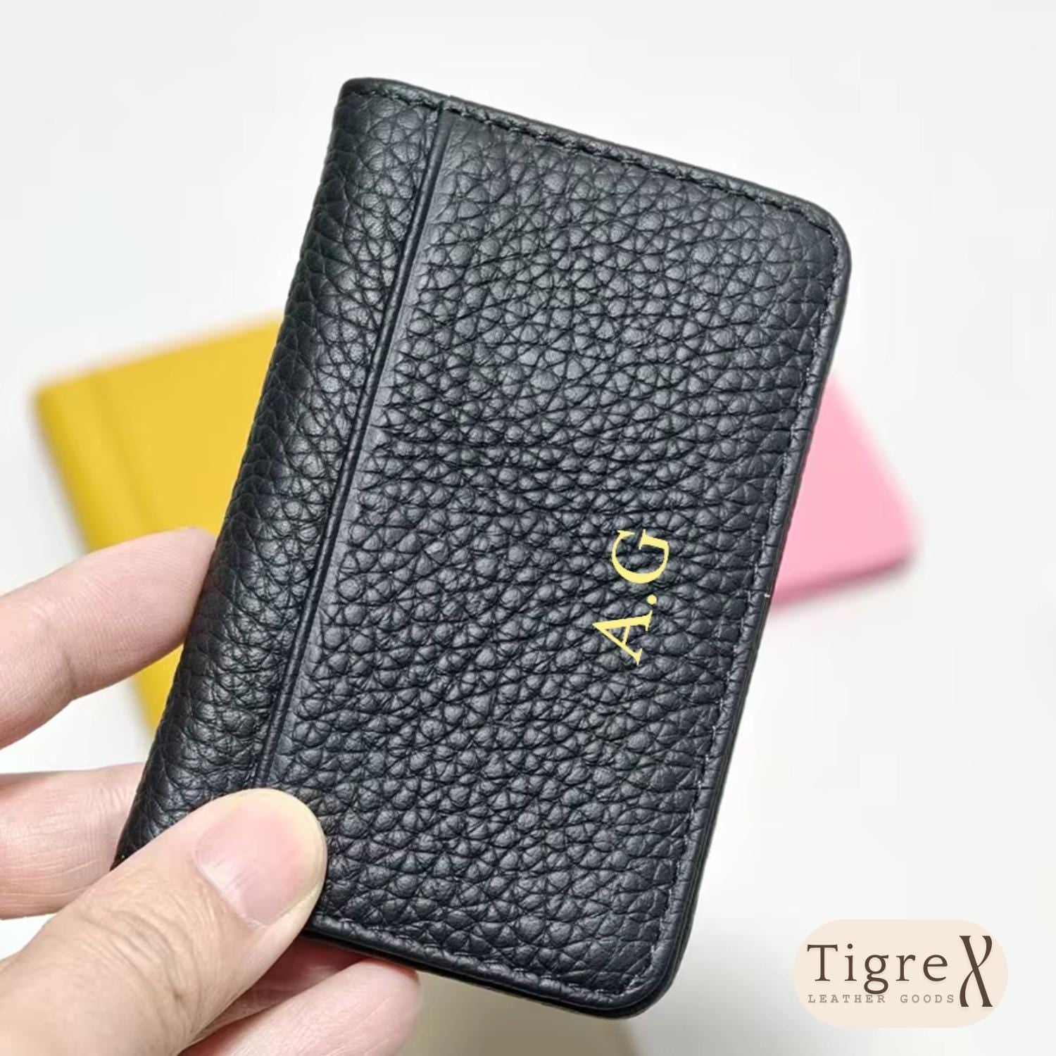 Leather Card Holder – Personalized Etsy