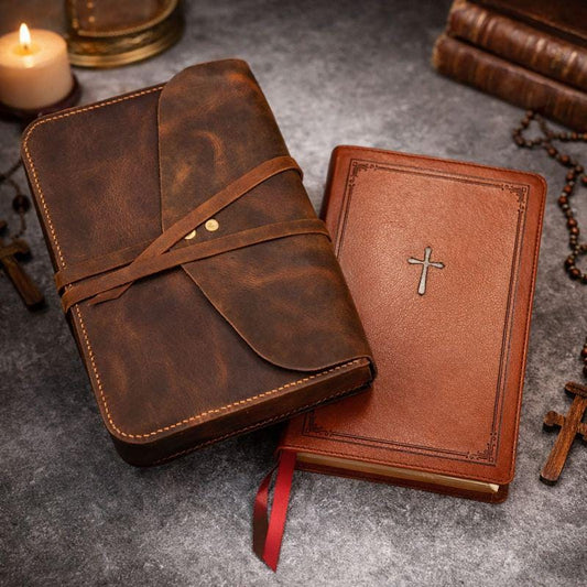 Personalized Leather Bible Cover, Engraved NKJV Bible Case, Christian Gift Etsy