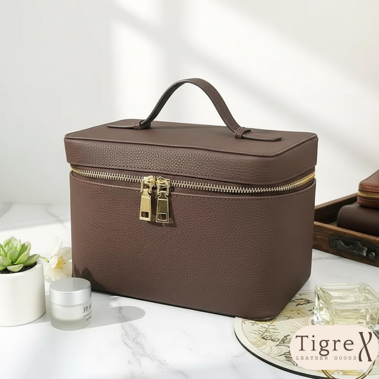 Leather Cosmetic Bag - Tigre X Studio