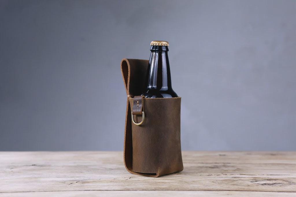 Leather Beer Holster - Tigre X Studio