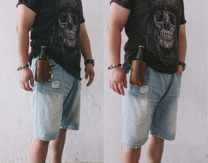 Leather Beer Holster - Tigre X Studio