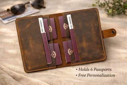 Leather Family Passport Holder Tigre X Studio