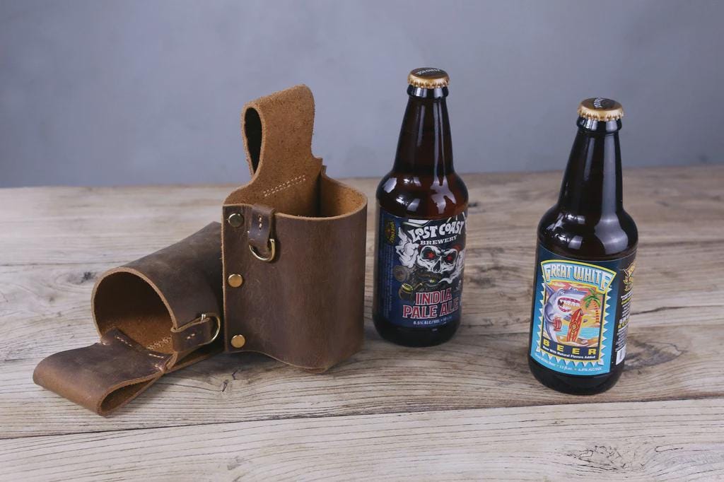 Leather Beer Holster - Tigre X Studio