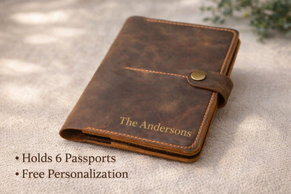 Leather Family Passport Holder Tigre X Studio