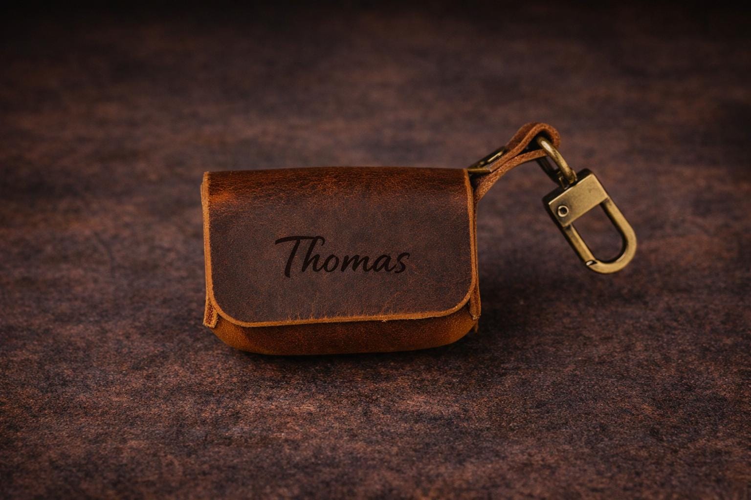 Leather Dice Pouch with Brass Dice Tigre X Studio