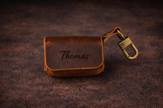 Leather Dice Pouch with Brass Dice Tigre X Studio