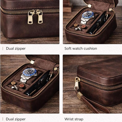 Genuine Leather Travel Watch and Jewelry Organizer Case Etsy