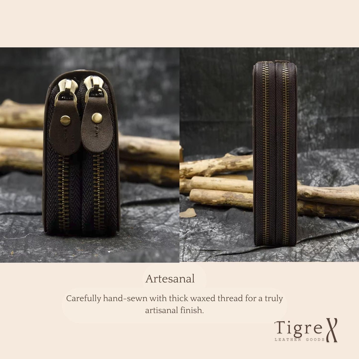 Genuine Leather Long Wallet for Men  Zipper Around Cowhide Clutch, RFID Card Holder, Phone Pocket, Gift for Him Etsy