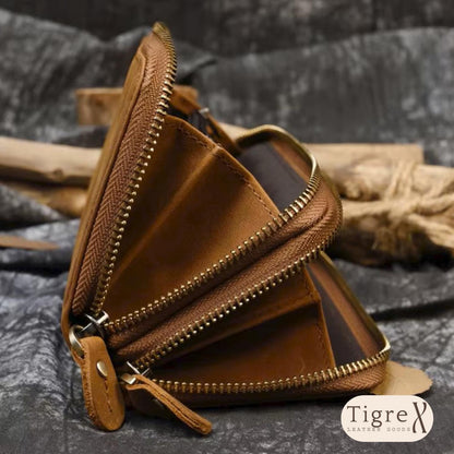 Genuine Leather Long Wallet for Men  Zipper Around Cowhide Clutch, RFID Card Holder, Phone Pocket, Gift for Him Etsy