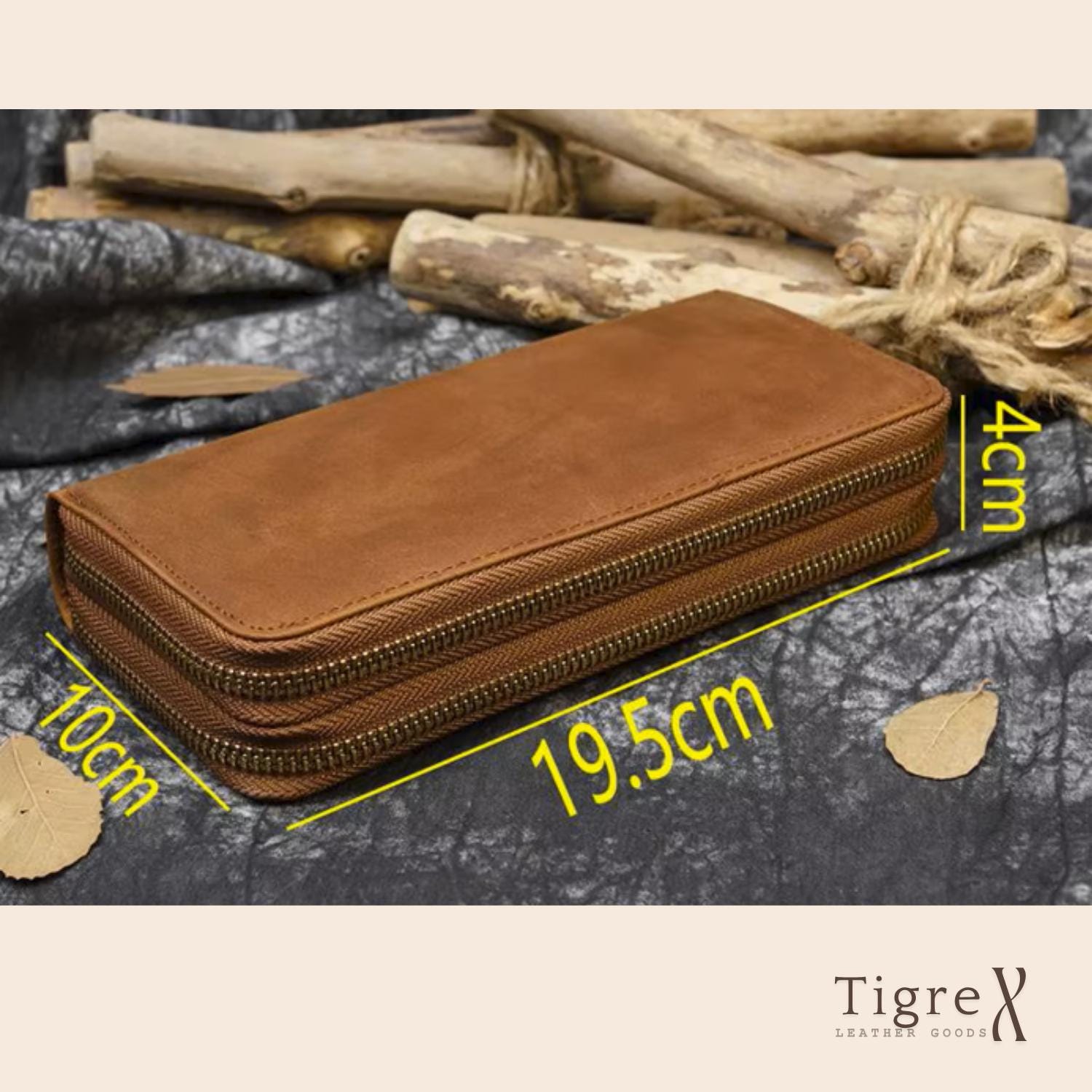 Genuine Leather Long Wallet for Men  Zipper Around Cowhide Clutch, RFID Card Holder, Phone Pocket, Gift for Him Etsy
