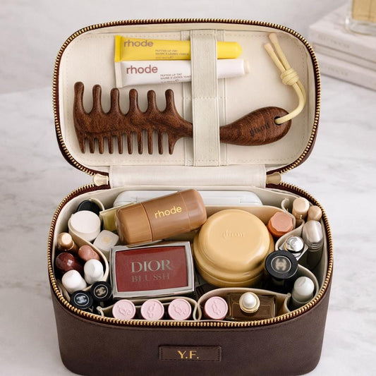 Travel Makeup Bag Organizer, Cosmetic Case for Women, PU Leather Vanity Case, Makeup Storage Box with Compartments Etsy