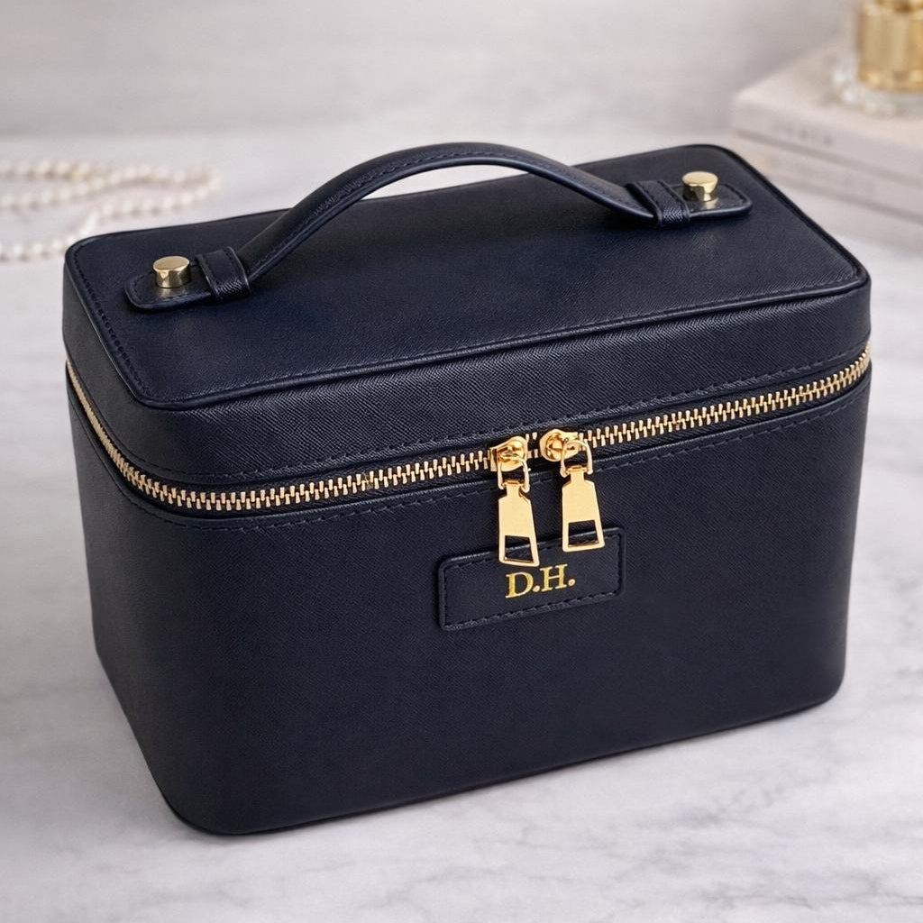 Travel Makeup Bag Organizer, Cosmetic Case for Women, PU Leather Vanity Case, Makeup Storage Box with Compartments Etsy