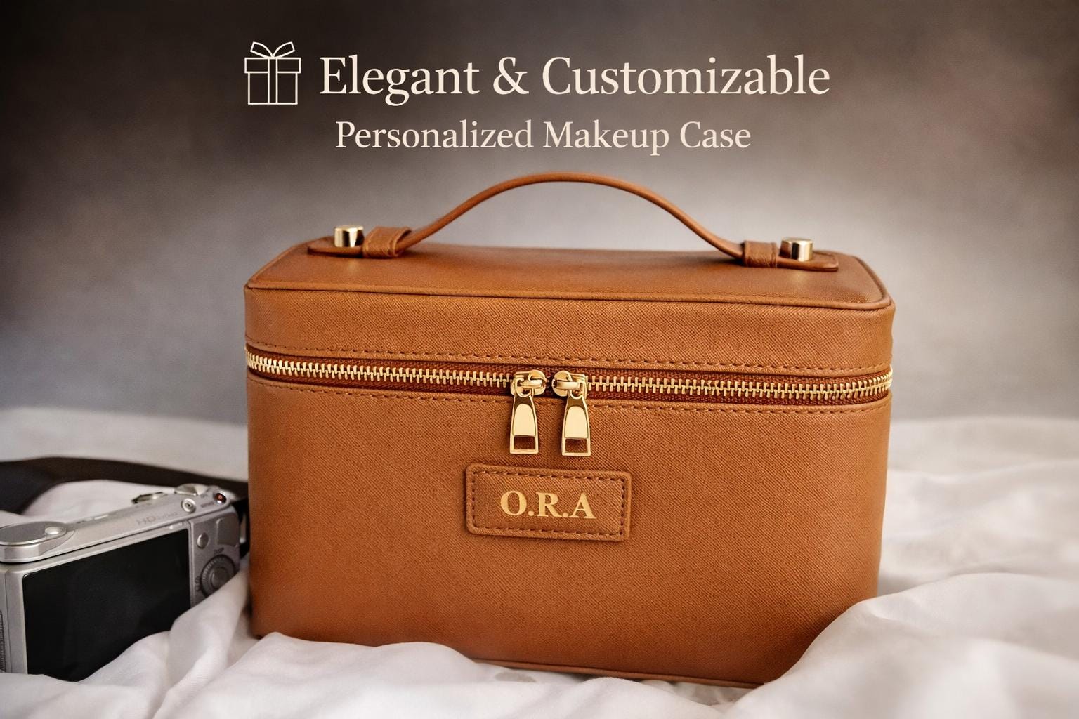 Travel Makeup Bag Organizer, Cosmetic Case for Women, PU Leather Vanity Case, Makeup Storage Box with Compartments Etsy