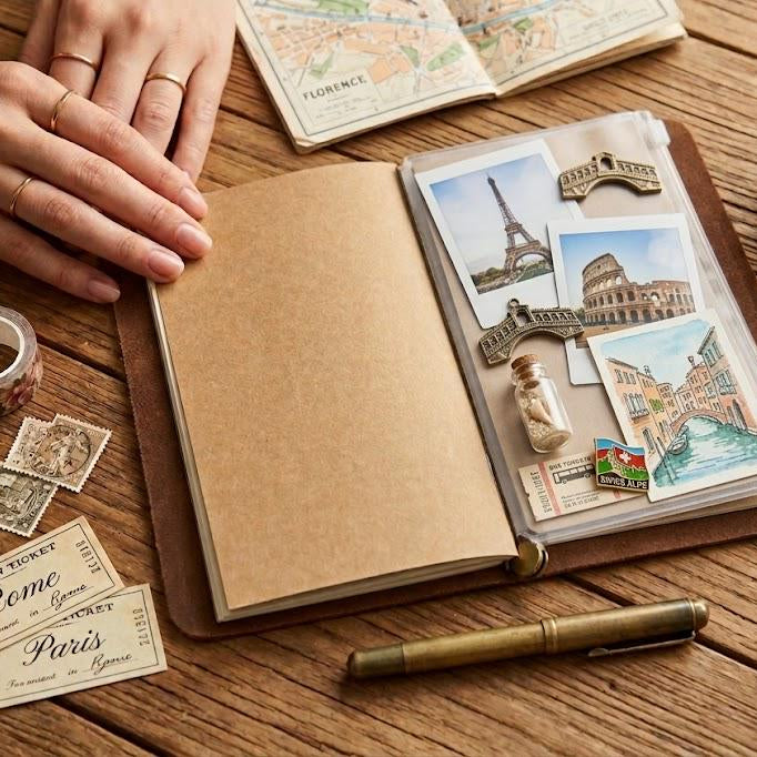 Leather Travelers Notebook  Handmade Full Grain Journal Cover with Inserts, Vintage Refillable Planner, Personalized Gift Etsy