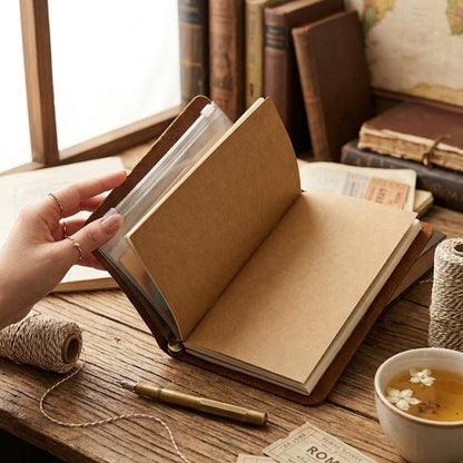 Leather Travelers Notebook  Handmade Full Grain Journal Cover with Inserts, Vintage Refillable Planner, Personalized Gift Etsy