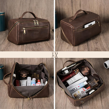 Leather Toiletry Bag for Men  Full Grain Travel Dopp Kit, Personalized Leather Wash Bag, Luxury Grooming Organizer, Gift for Him Etsy