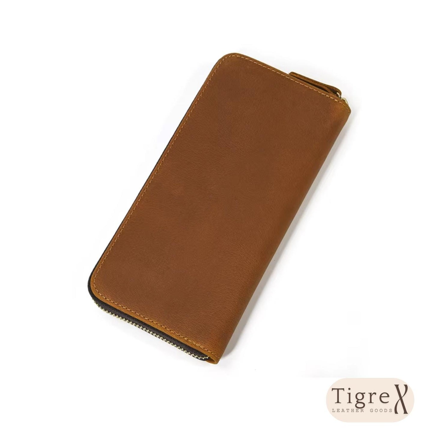 Genuine Leather Long Wallet for Men  Zipper Around Cowhide Clutch, RFID Card Holder, Phone Pocket, Gift for Him Etsy