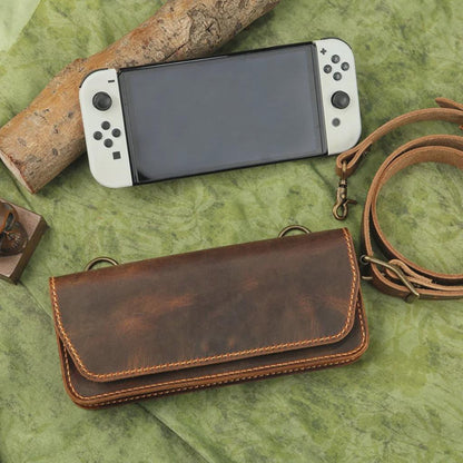 Leather Nintendo Switch Case  Handmade Full Grain Leather Carrying Bag, OLED & Switch 2 Cover, Personalized Gamer Gift Etsy