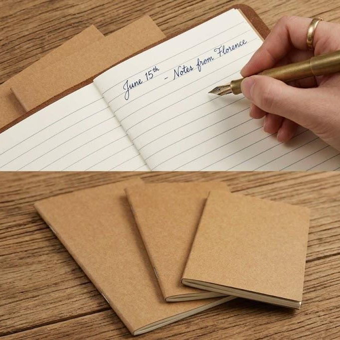 Leather Travelers Notebook  Handmade Full Grain Journal Cover with Inserts, Vintage Refillable Planner, Personalized Gift Etsy