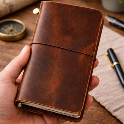 Leather Travelers Notebook  Handmade Full Grain Journal Cover with Inserts, Vintage Refillable Planner, Personalized Gift Etsy